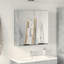 Bathroom Mirror Cabinet Concrete Grey 64X20x66.5 Cm Engineered Wood