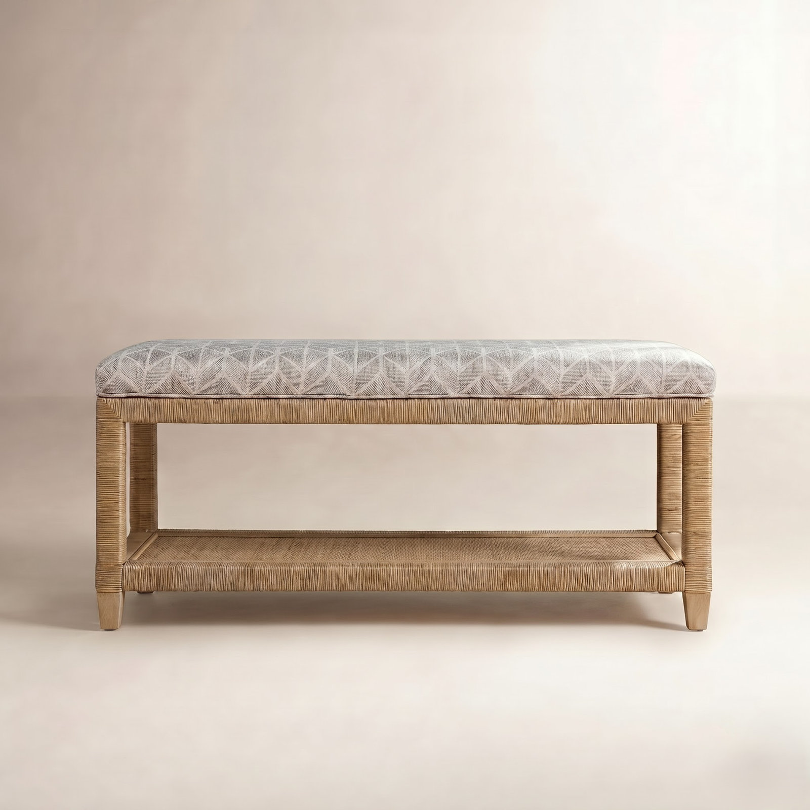 Monterey Storage Bench, Vanilla Crypton Performance; 0822-91, Coffee