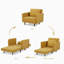 Fauteuil en polyester l 36,6 po Lekha-78968926