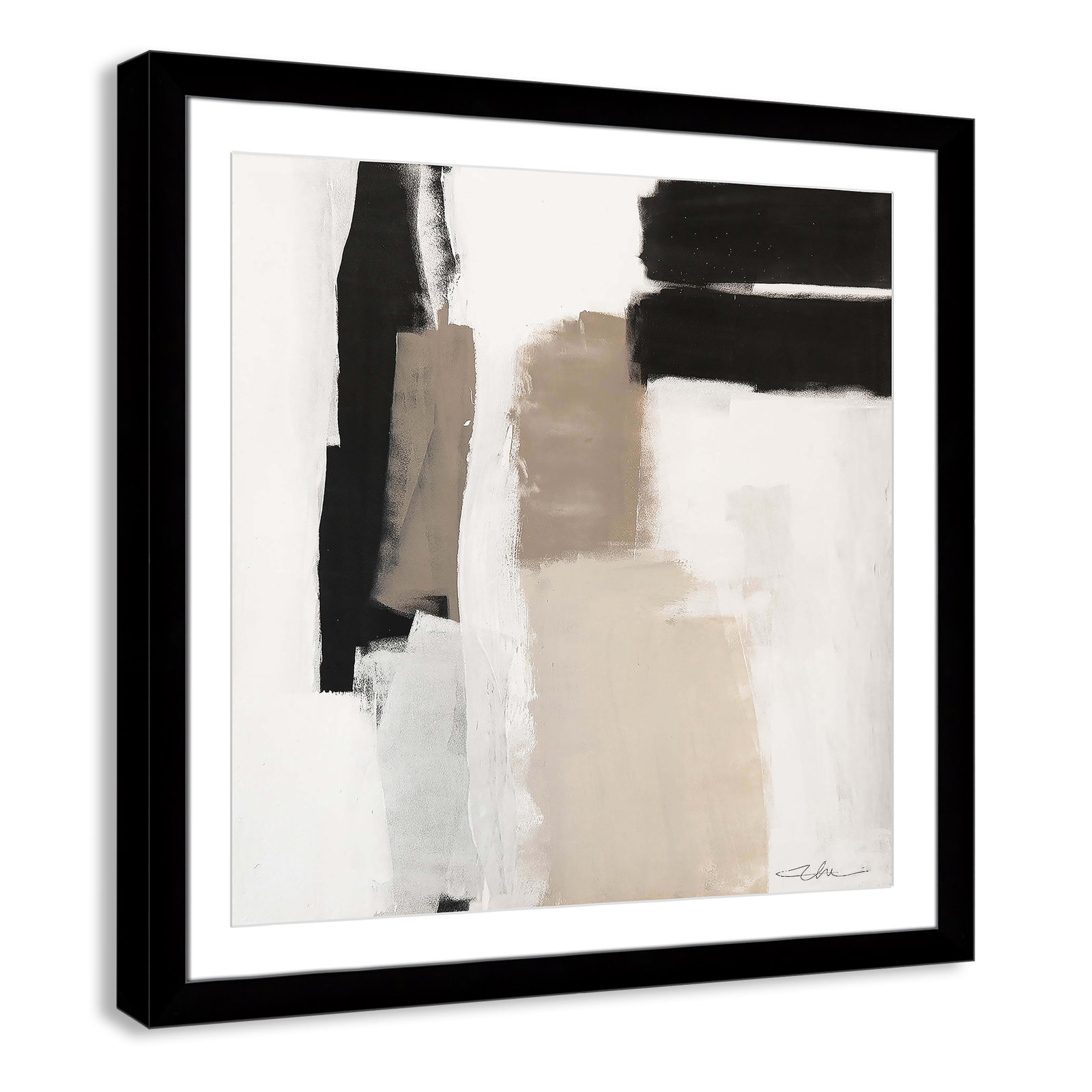 Earth Scapes II Print, 33.5" H x 33.5" W x 1.25" D, Black Cube Framed