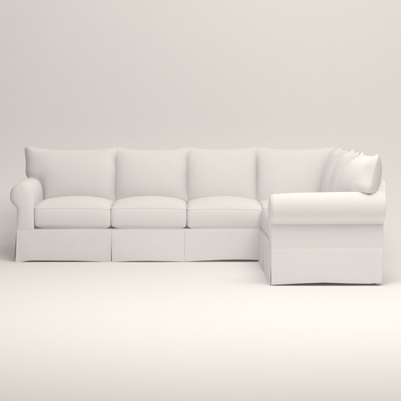 Amari L-Shaped Slipcovered Sectional, Right Hand Facing, Canvas Flax Sunbrella® Canvas