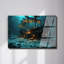 Bateau pirate, art mural en verre trempé-129452337