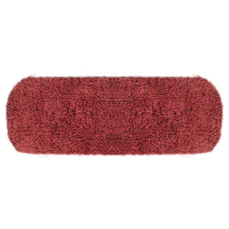 100% Cotton Tufted Bath Rug, Extra Soft & Machine Washable 10x22" Tank Cover, Red