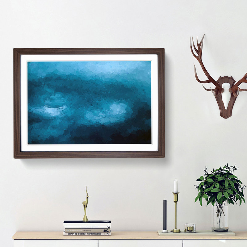 Moody Skies - Picture Frame Graphic Art Print, 27cm H x 36cm W x 2cm D, Walnut Framed
