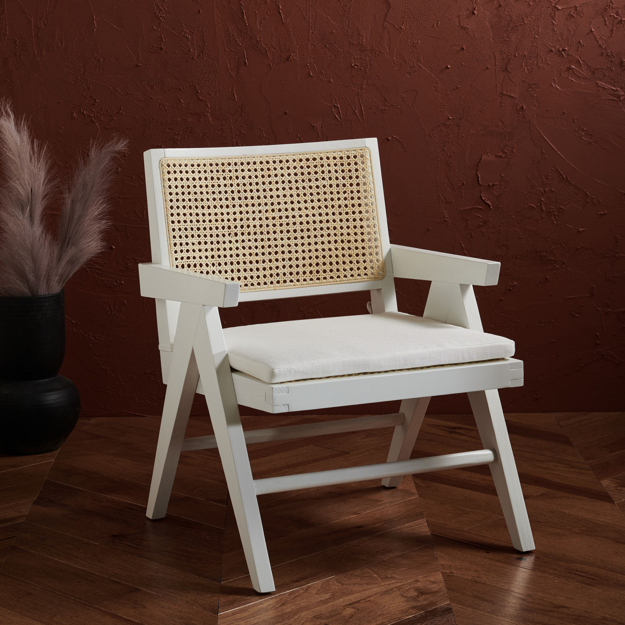 Huck Upholstered Side Chair, White