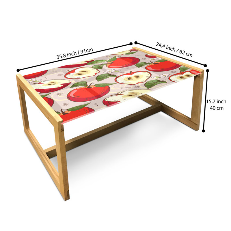 Jamess Sled Coffee Table, 40cm H x 91cm W x 62cm D