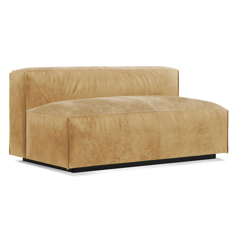 Cleon Loveseat, Camel Genuine Leather