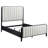 60-inch Upholstered Bed Black-2009862829