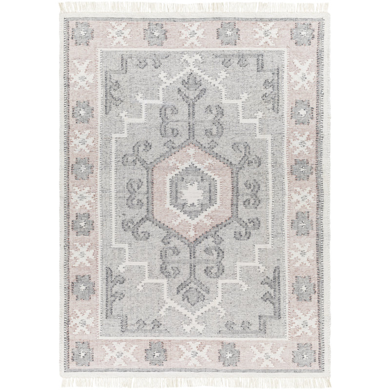 Bursa Southwestern Area Rug in Cream, Rectangle 5' x 8'