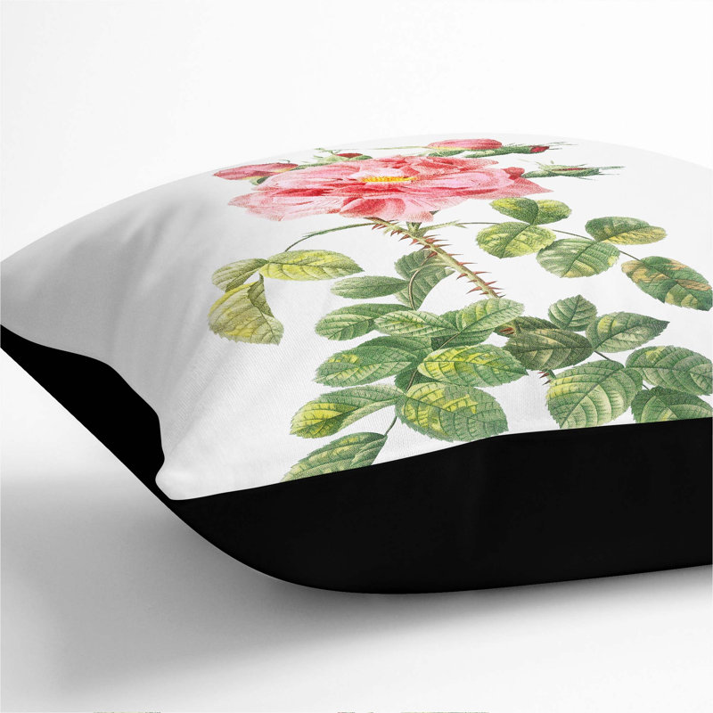 Square Throw Cushion, Black, 40cm H x 40cm W x 15cm D