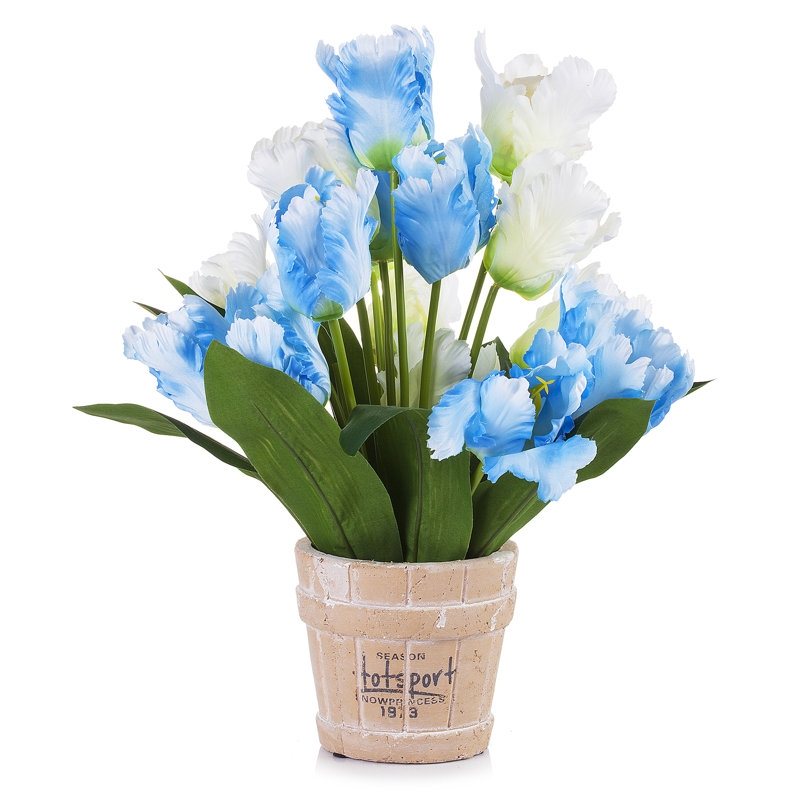 Arrangement floral de tulipes en pot