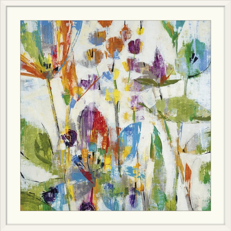«Nottle Lily Pond Park» par Liz Jardine, reproduction d'art, H 32 po x l 32 po x P 1 po, Cadre blanc