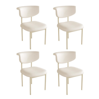 Magnifiques chaises de salle à manger en éponge blanche confortable