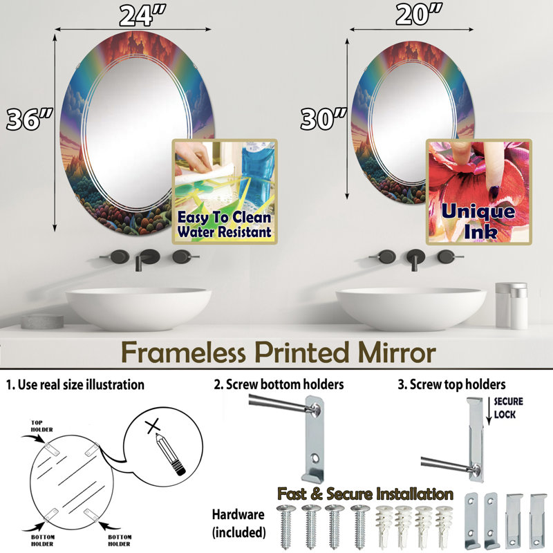 Miroir, 36 po x 24 po