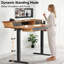 Bureau électrique debout avec 4 tiroirs de rangement, hauteur de bureau réglable, compatible avec une fixation à pince en C, avec plateau de gestion des câbles ， Convient au bureau et à la maison-256070196-256070219