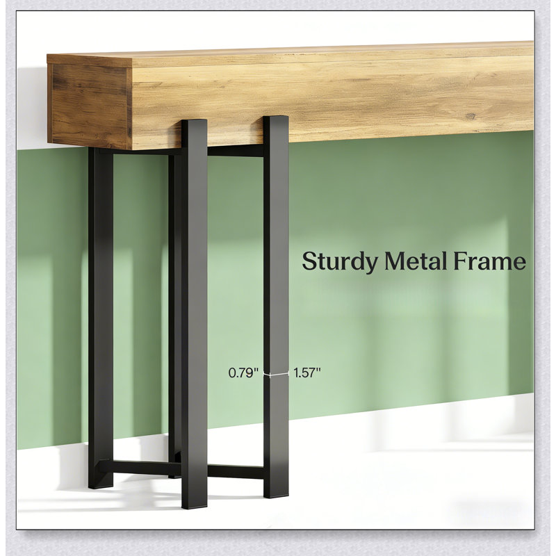 Tablette de présentation de bureau, console de style moderne, longue table de canapé