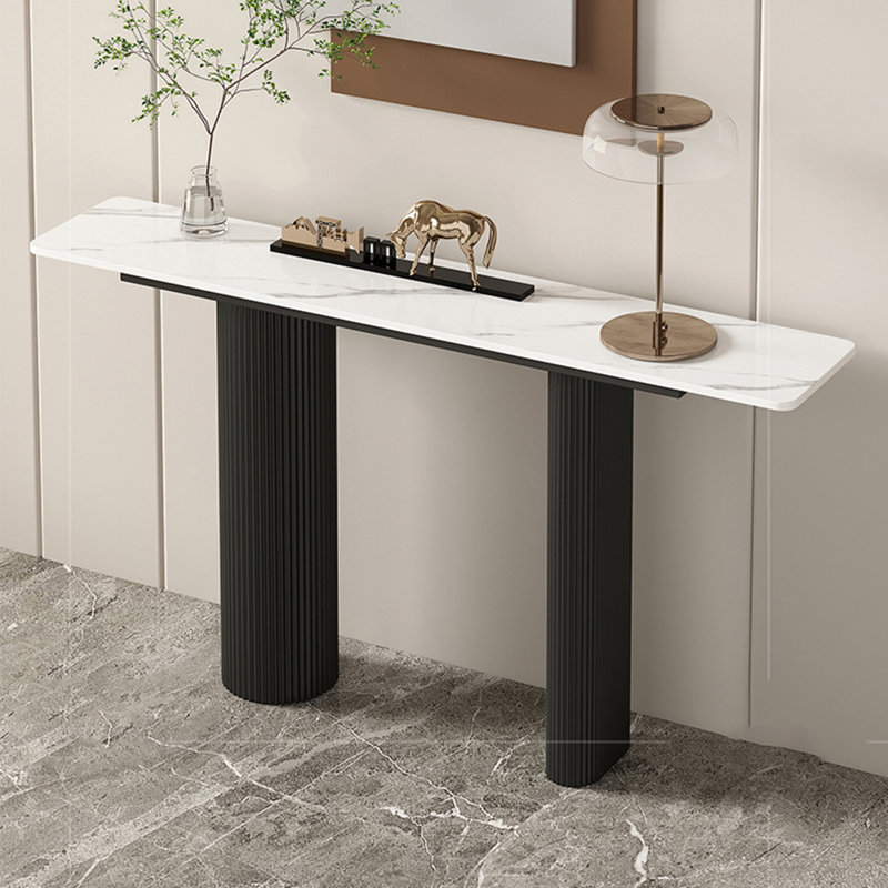 Console Table, 31.5" H x 47.2" W x 11.8" D, Black
