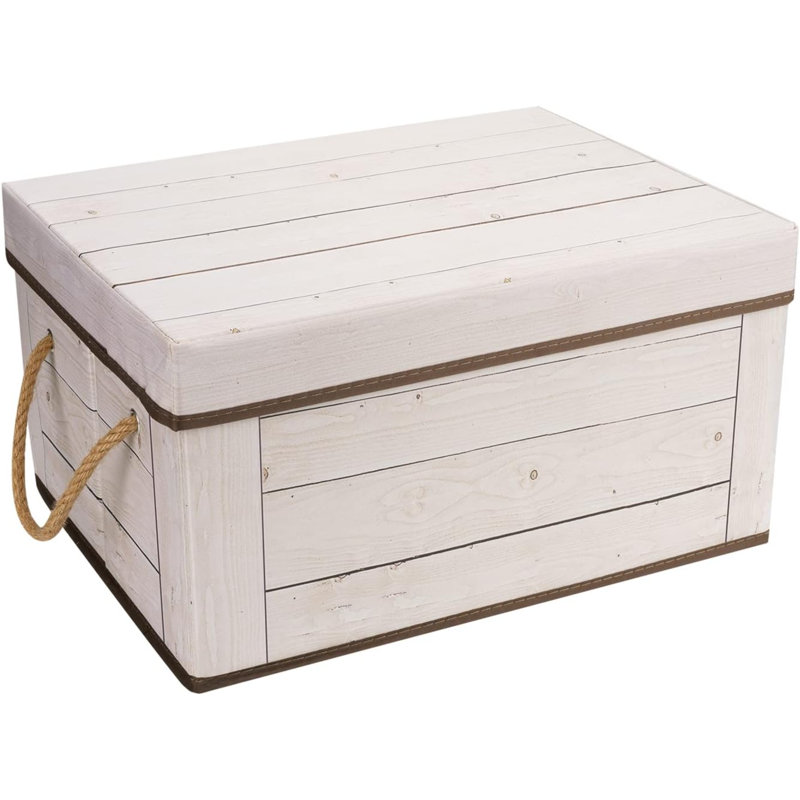 Memory Box For Keepsake, Decorative Storage Box With Lids And Handles - L15.7 X W11.8 X H7.9 Inches (Not Made Of Wood)