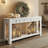 63"High-End Rustic Sofa Table With Drawers - Sturdy Craftsmanship, Hallway Storage Solution-1321536715