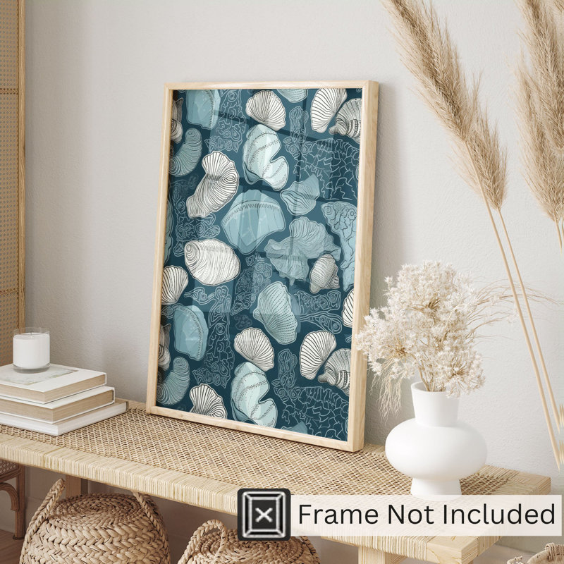 «Beach and Coastal Seashells VI», reproduction d'art sans cadre, H 30 po x l 20 po