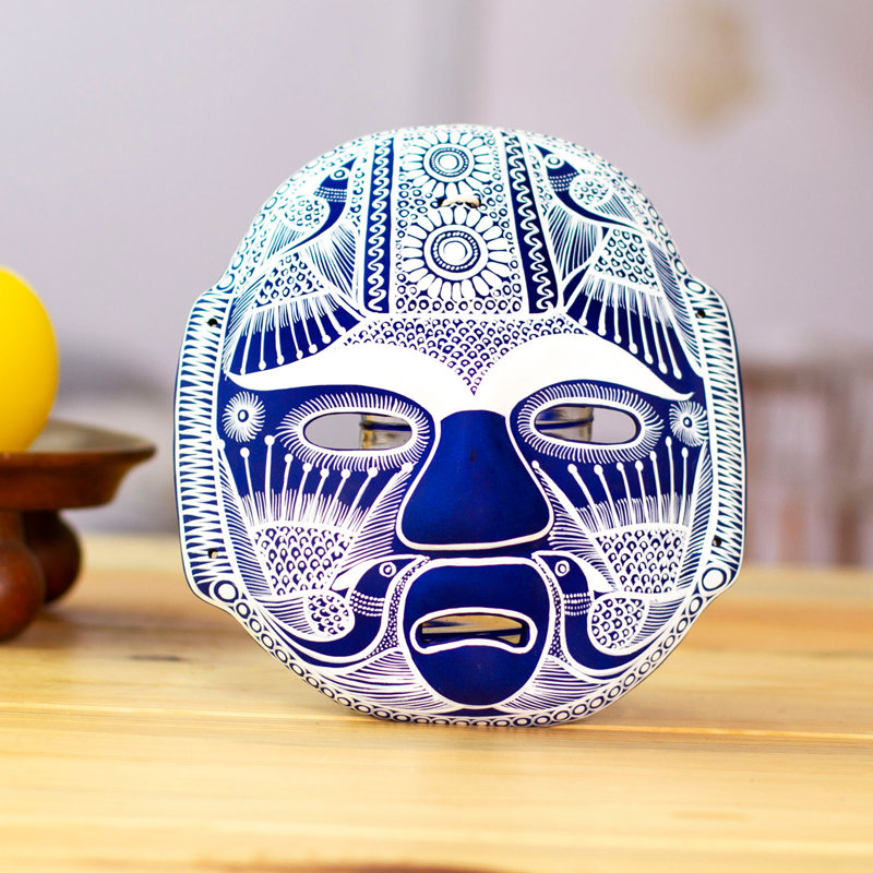 Masque de céramique minuit olmeca