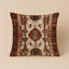 Coussin décoratif à carreaux brun intérieur et extérieur-115218607-115218738