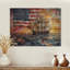 Boston Tea Party Boart Sailing II - Bateau à voile, décoration murale en bois - sur bois de pin naturel-1017096763