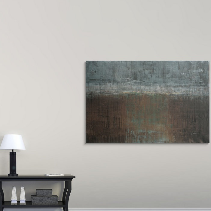 «Bellarose Verdigris» par Liz Jardine, reproduction d'art, H 20 po x l 30 po x P 1,5 po, Toile