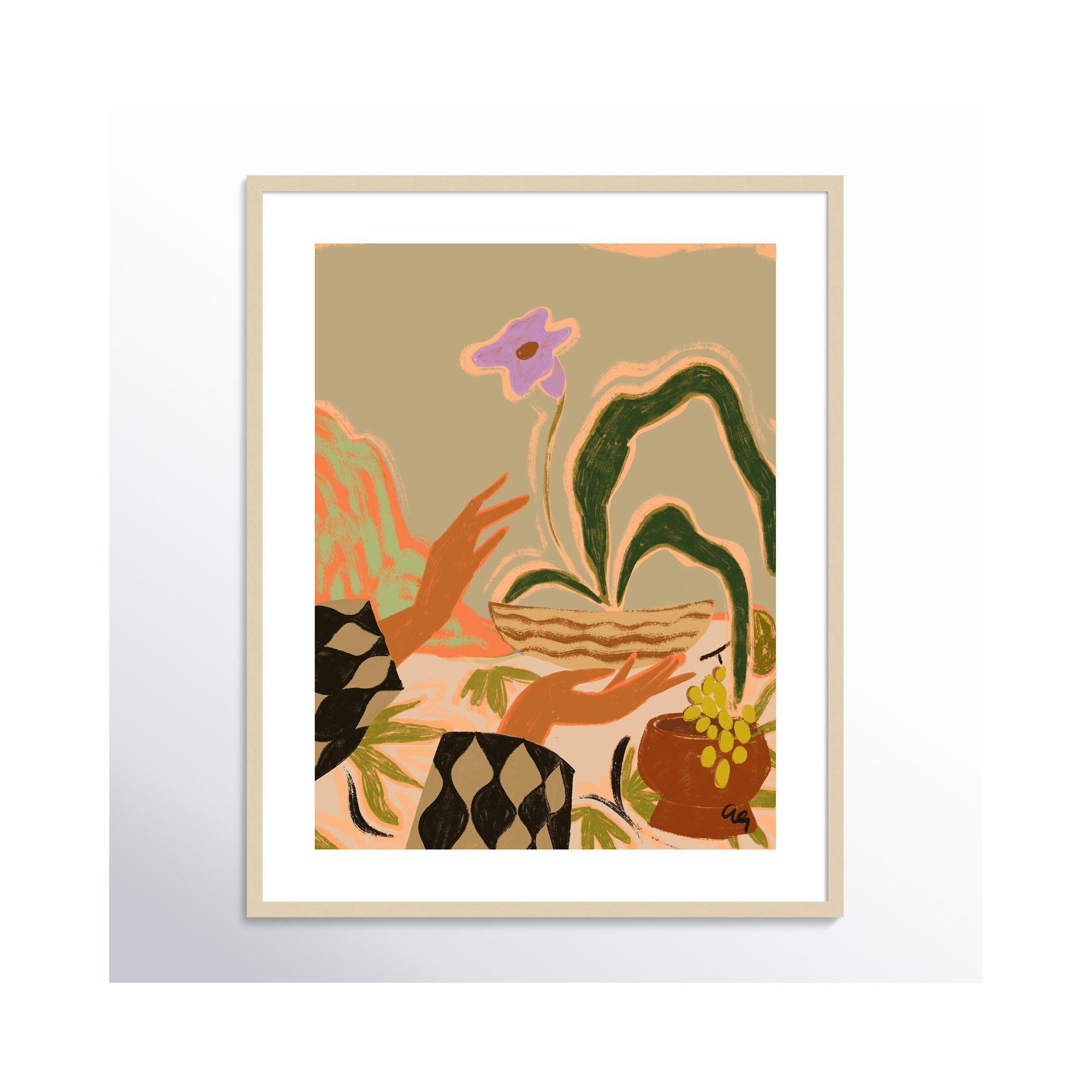 The Power Of One by Arty Guava Wood Framed Wall Art Print, Brown , 41" H x 33" W