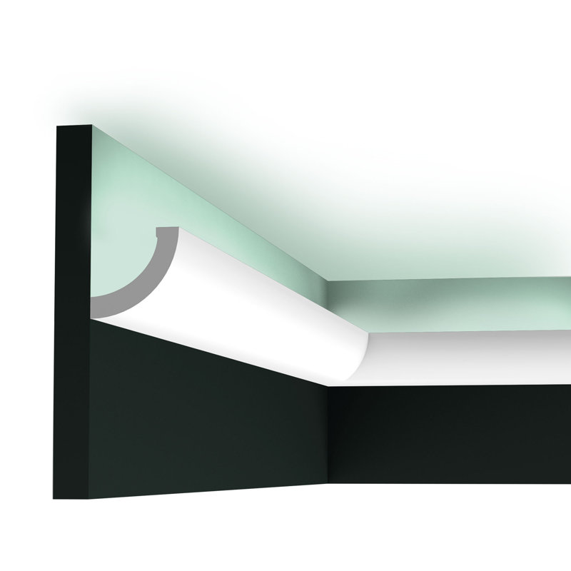 2 in x 2 in x 78-3/4 in Primed White Plain Polyurethane Crown Moulding