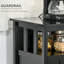 Buffet café avec tablettes intérieures réglables et 2 portes, armoire de cuisine noire pour vestibule ou salon, construction, l 41,75 po x P 17,75 po H 35,5 po