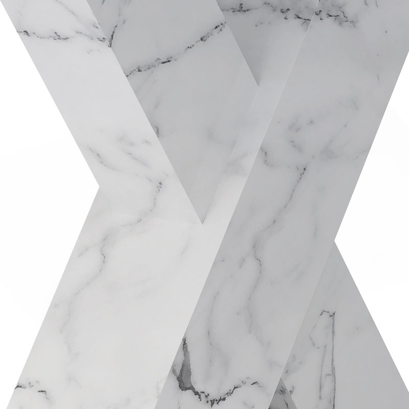 Brayden Studio Modern Dining Table,Stretchable,Printed Marble Table Top ...