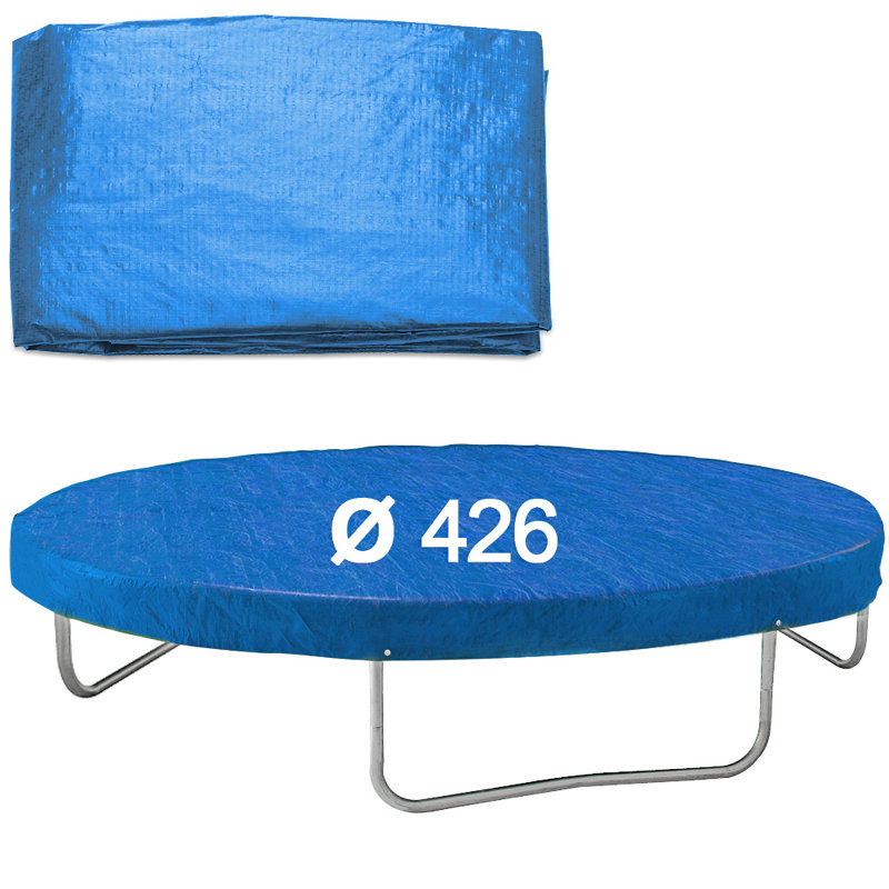 Freeport Park Glenda Polyethylene Plastic Weather Cover Compatible With Round Trampoline, 426cm W x 426cm D