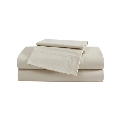 Eddie Bauer Solid Brushed Percale Cotton Sheet Set