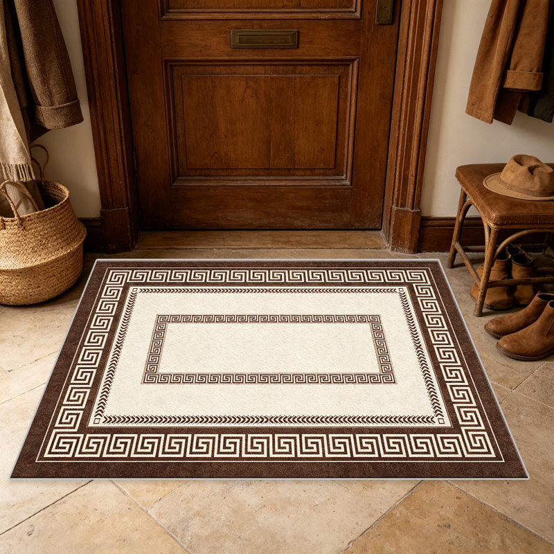 Brown & Beige carpet-easy to clean, machine-washable, soft and comfortable; suitable for door mats, kitchens, living rooms, bedrooms, corridors, and laundry areas. Easy to clean, durable carpet for home decoration.