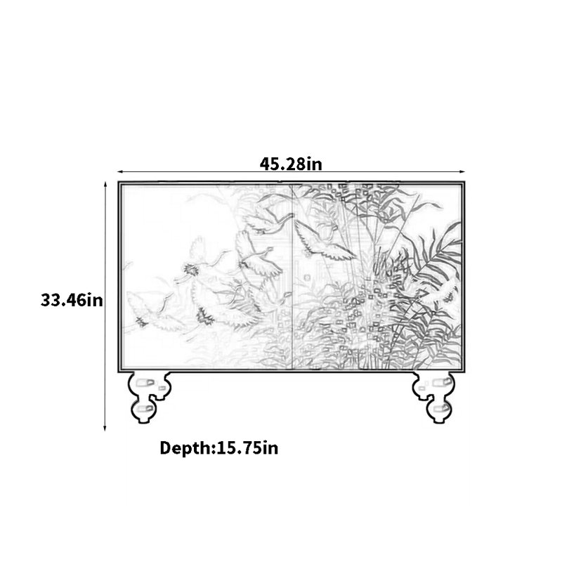 Multi-Functional Light Luxury Sideboard