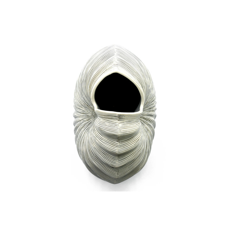 Vase de table Avaughn, H 7,6 po x l 8,6 po x P 5 po, Gris