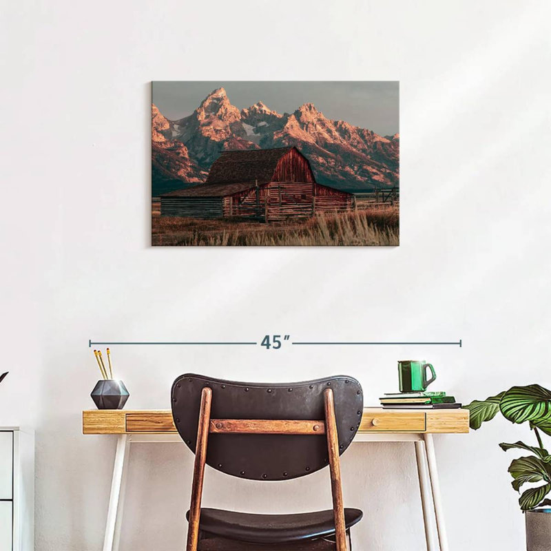 Lilie Scenic Teton Barn, H 20 po x l 30 po