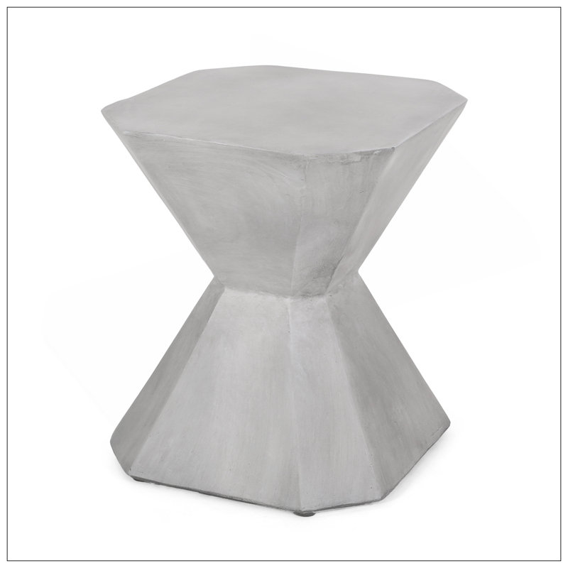 Table d'appoint d'extérieur en béton léger