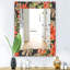 Miroir décoratif traditionnel fleurs avec branches-40085955
