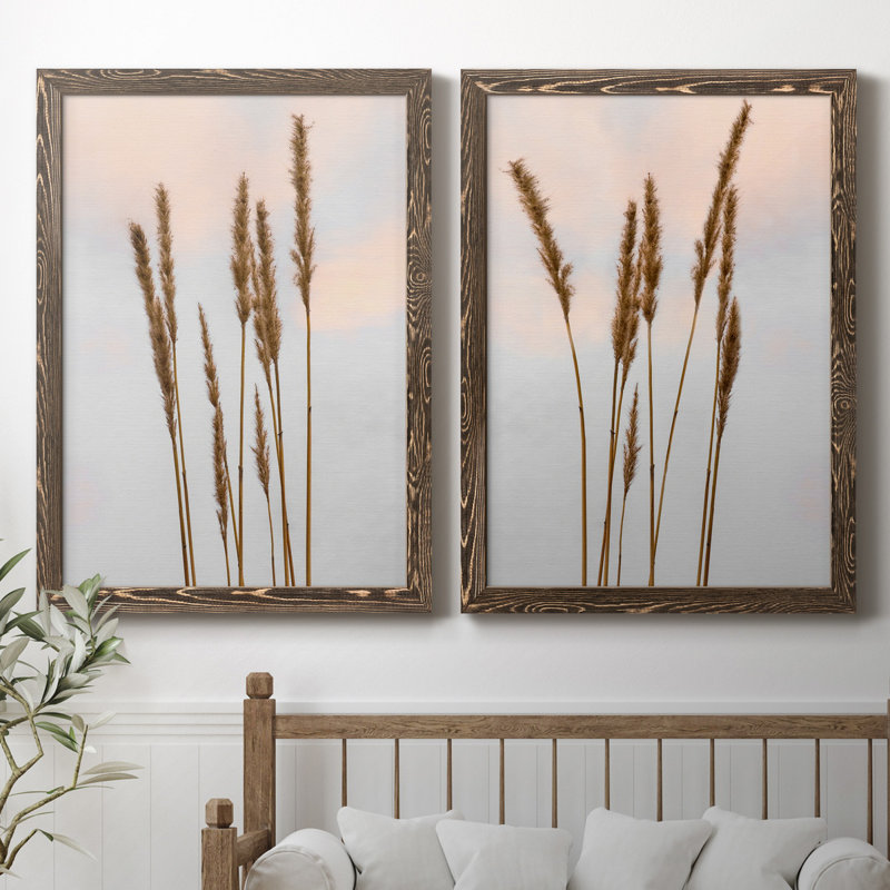 Coucher de soleil sur l'étang I - photographie, H 37,5 po x l 27,5 po x P 1 po, Toile avec cadre en noyer, Pas de tapis