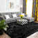 Soft Fluffy Black Faux Sheepskin Area Rug