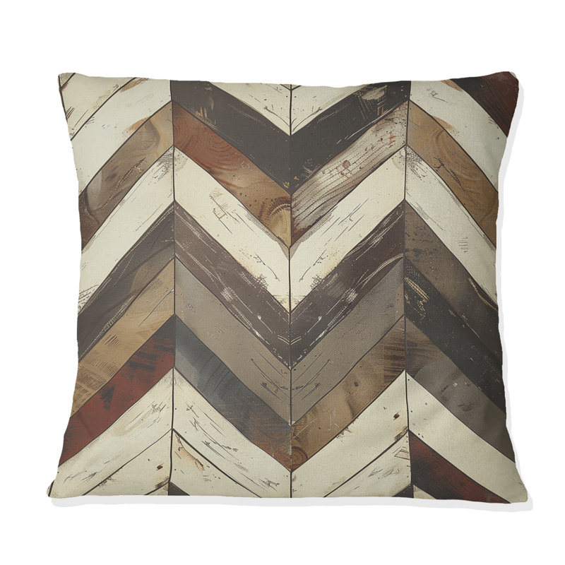 Coussin Brown Modern, H 16 po x l 16 po