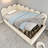 Upholstered Daybed With Hydraulic Storage, Twin Size, Velvet Fabric, And Metal Slatted Frame For Small Spaces-201316200