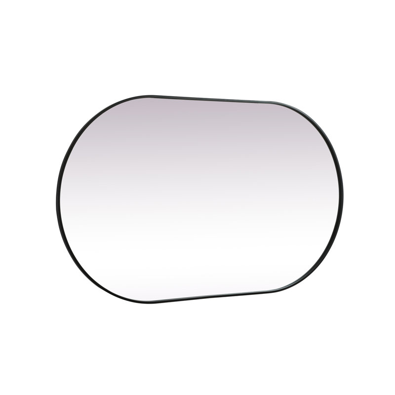 Miroir mural Elington, Noir, 60 po x 36 po 