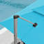 Parasol en porte-à-faux 132 "avec base et doux 12 couleurs pour parasol CaseIn, bleu turquoise-2007278721
