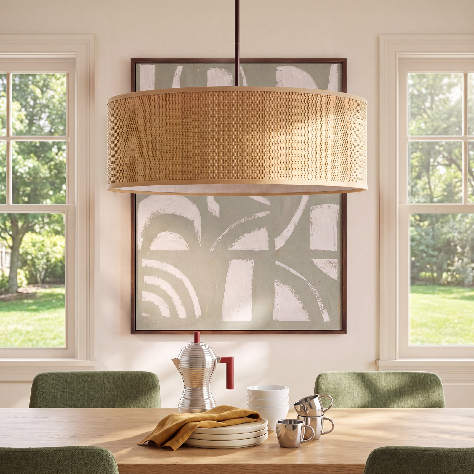 Jessalyn 5 - Light Dimmable Drum Chandelier