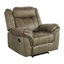 Ensemble de salon 3 pièces Borges en canapé gris anthracite, causeuse et fauteuil inclinable Borges-103146081