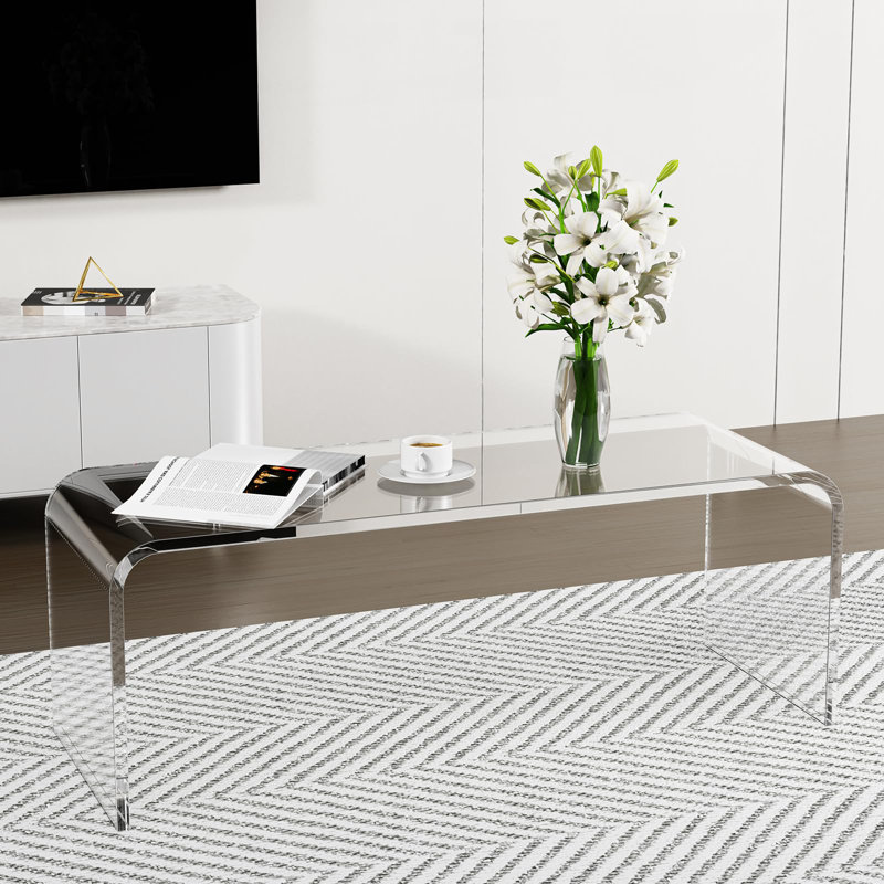 Table de bout Waterfall, Clair, H 17,71 po x L 44,8 po x l 17,1 po