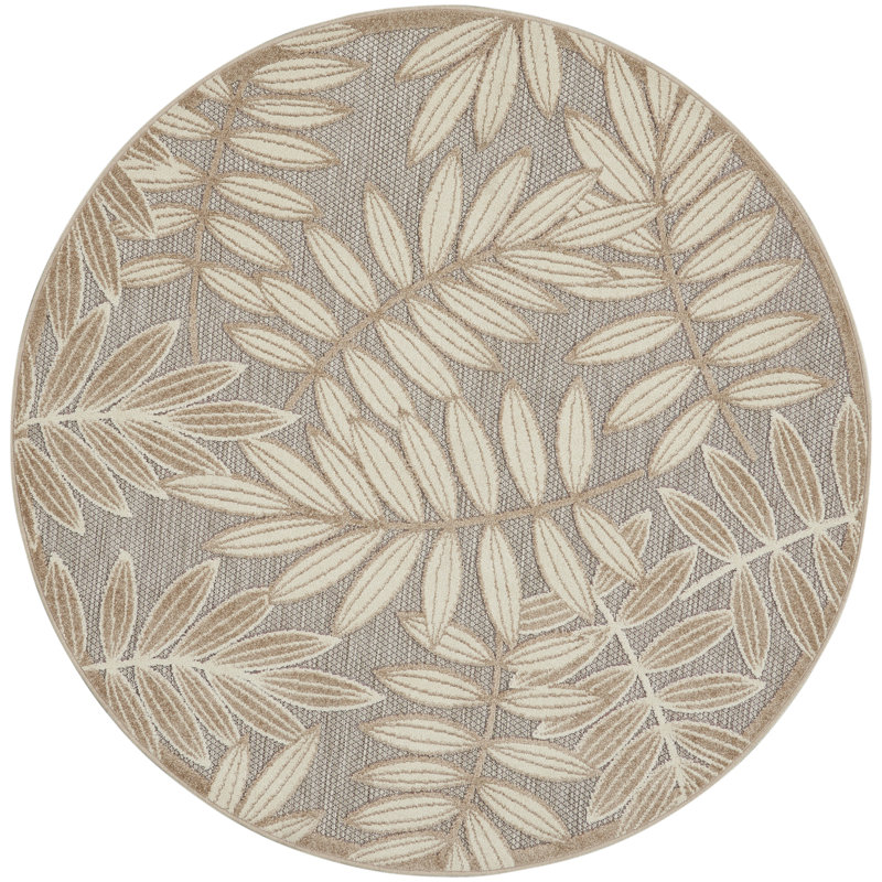 Adiya Floral Indoor Rug, Round 7'10"